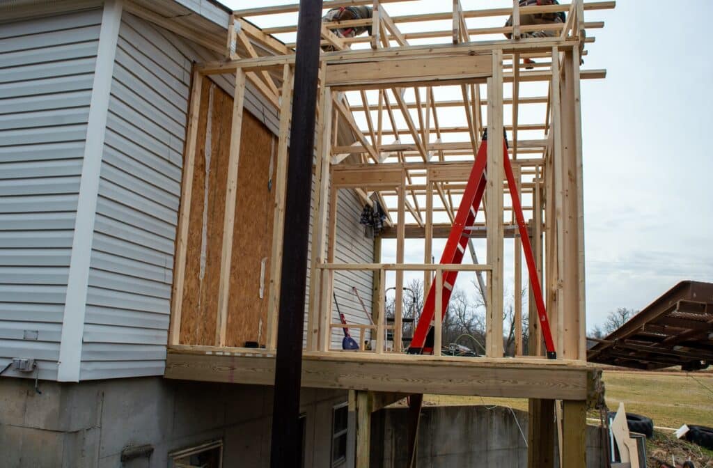 Home addition contractor building a new living space in Alamo Ranch TX